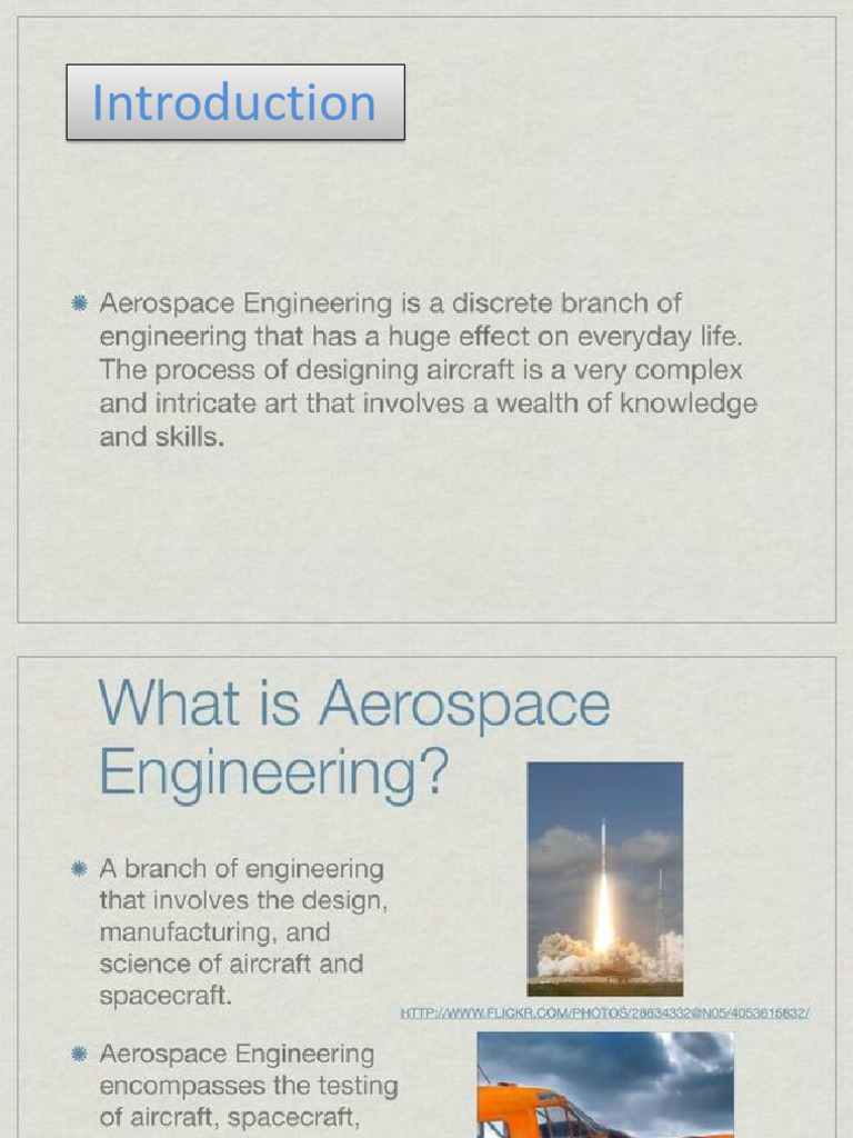 Introduction to Aerospace Engineering Additional PPT PDF