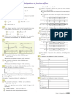 Exercices Inequation Fonctions Affines