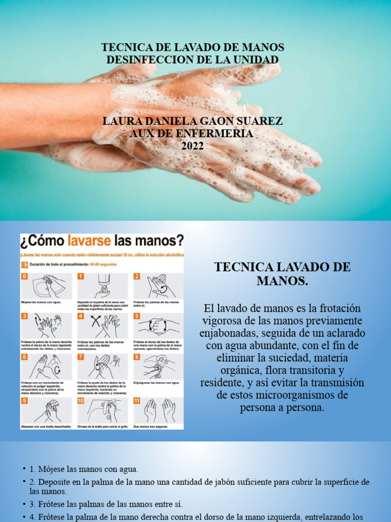 TECNICA DE LAVADO DE MANOS | PDF | Lavado de manos | Salud pública
