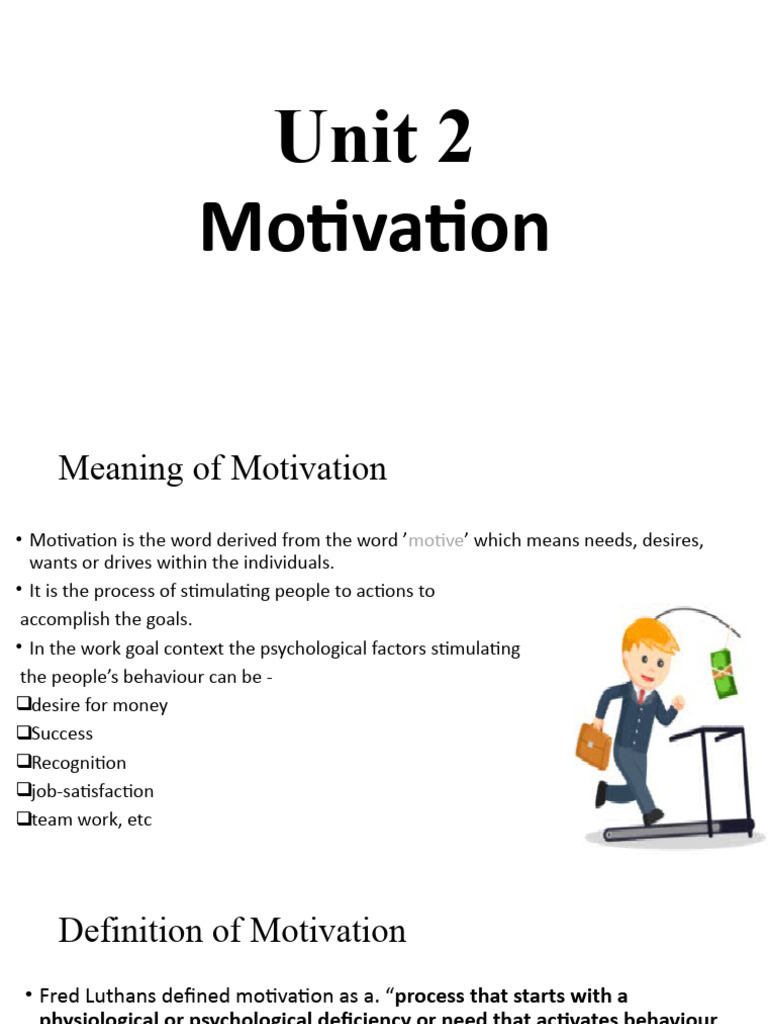 Unit 2 Motivation OB | PDF