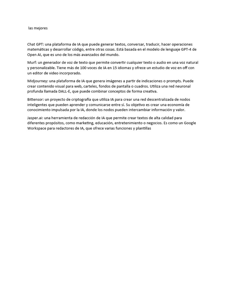 LAS MEJORES AI 2024 PDF