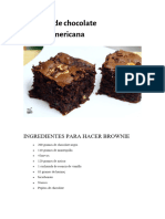 Brownie de Chocolate Receta Americana