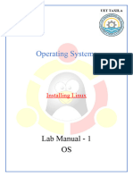 Lab Manual 1 OS (Installing Linux)