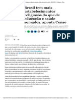Censo - Espaços Religiosos Superam Os De..