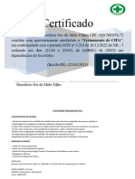 Certificado Curso DESIGNADO DE CIPA (MODELO)