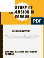 History of Exclusion in Canada Instructions