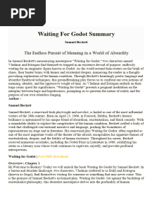 Waiting For Godot Summary