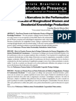 First-Person Narrative in The Performative Practice of Marginalized Women and Decolonial Knowledge Production