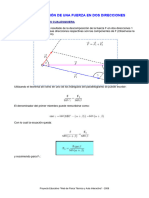 Descomposición Fuerza en Dos Direcciones