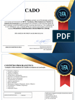 Certificado JANICLECIO NR18