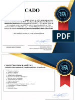 Certificado Adilson Angelo NR 18