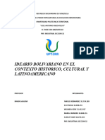 Ideario Bolivariano en El Contexto Historico, Cultural y Latinoamericano