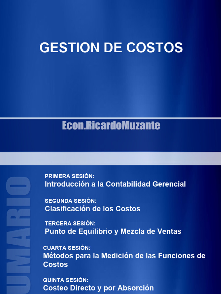 Gestión de Costos Empresariales | PDF | Costo | Contabilidad