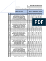 Registro de Matematica 3° Secundaria B