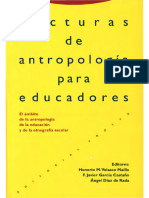 Antropología: El Ámbito de La Antropología de La Educación de La Etnografía Escolar