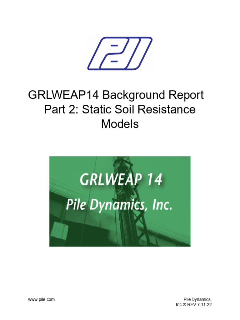 GRLWEAP 14 Background Report Part 2 PDF License Deep Foundation