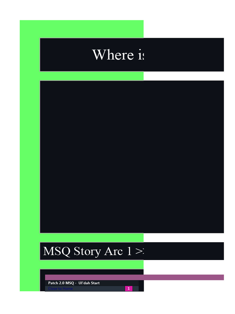 A Realm Reborn MSQ Overview | PDF