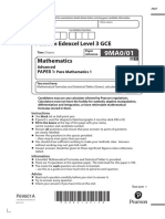 downloadMathsA LevelPapersEdexcelPaper 1QPJune20202220QP PDF