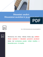 Dinaminė Analizė - Dinaminiai Modeliai Ir Jų Parametrai