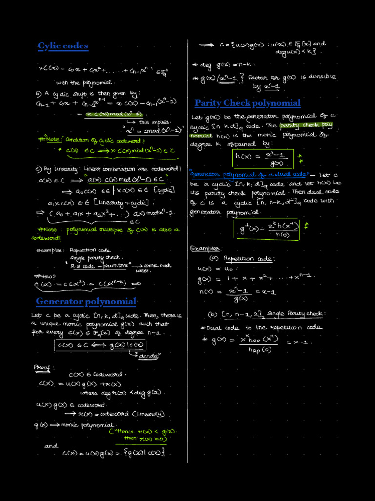 Cyclic Code - TUM | Download Free PDF | Error Detection And Correction ...
