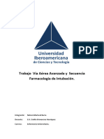 Trabajo Via Aérea Avanzada y Secuencia Farmacología de Intubación
