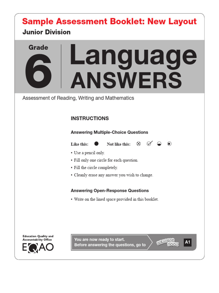 G6 Sample Booklet Language Answer | PDF | Maple Syrup