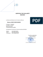 Certificat de Scolarité Adddrt 2023-2024 Hanifa Benchabane 2