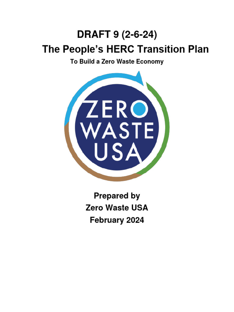 Zero Waste USA HERC Plan | PDF | Recycling | Waste