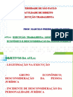 Execuã Ã o Trabalhista. Legitimidade. Grupo. Fraude Ã Execuã Ã O. Aula 4 (Usp)