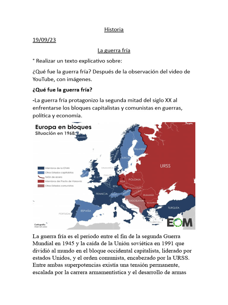 La Guerra Fria | PDF | Guerra Fría | Unión Soviética