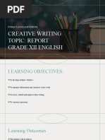 Report Writing Grade XII