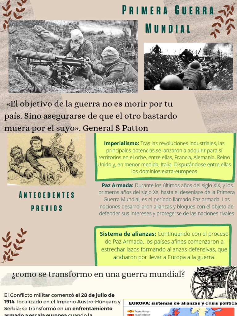 Causas y Consecuencias de la Primera Guerra Mundial | PDF | Austria ...