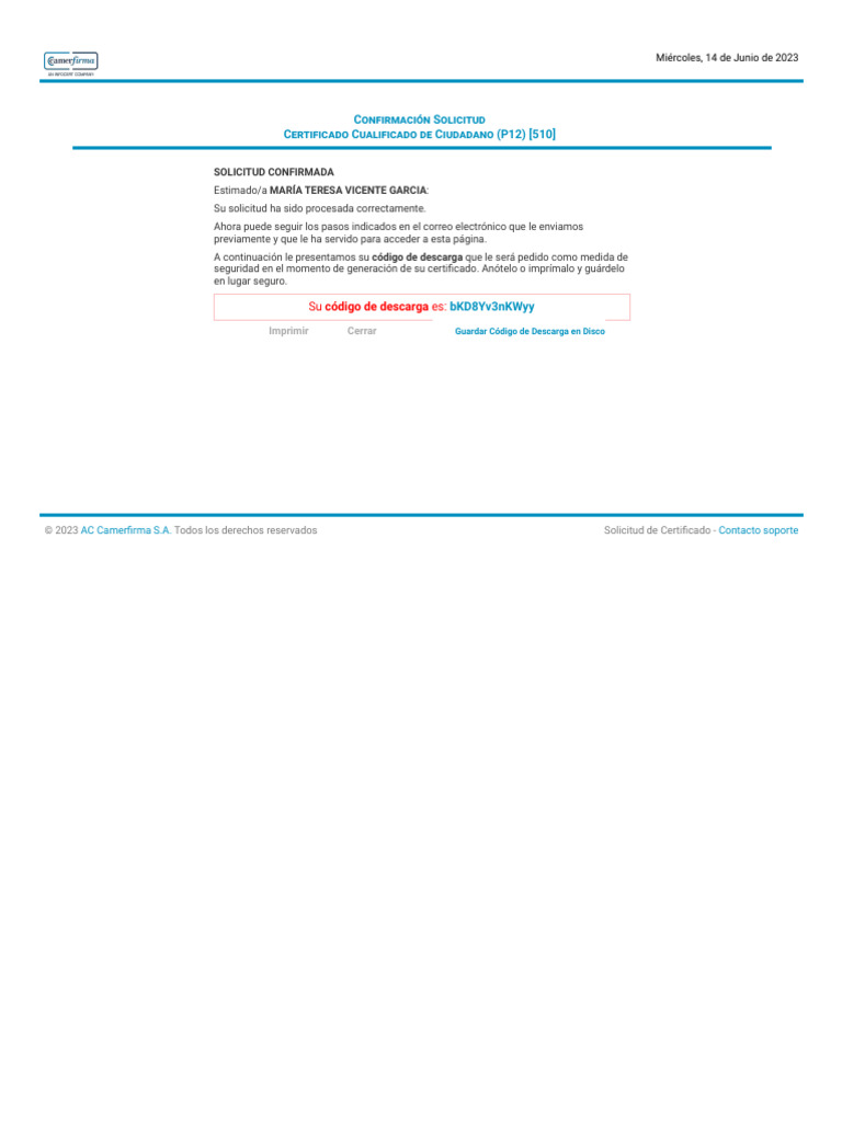 Solicitud de Certificado.__ AC Camerfirma (1) | PDF