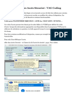 VCDS - Liste Codes Accès Sécurisé - VAG Coding