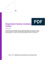 Dependent Family Members in Work Routes