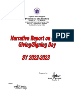 Narrative Report On Card Giving Day - 1st-2015