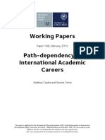 WP108 - Path-Dependency in International Academic Careers
