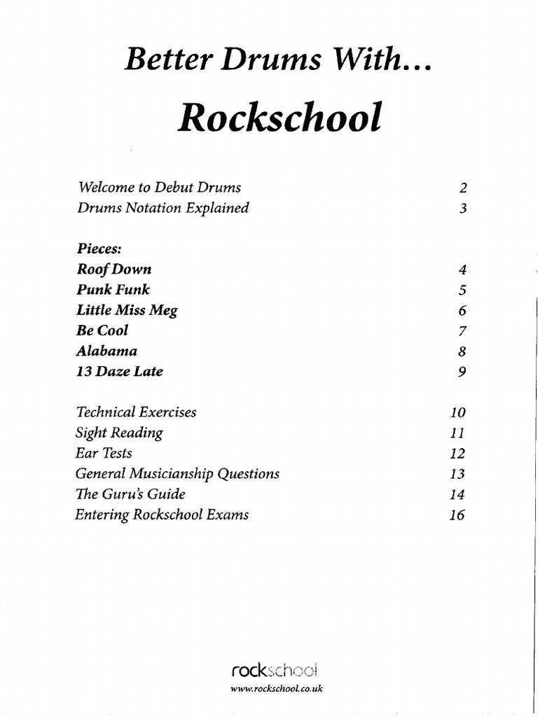 Drum Debut Pdf