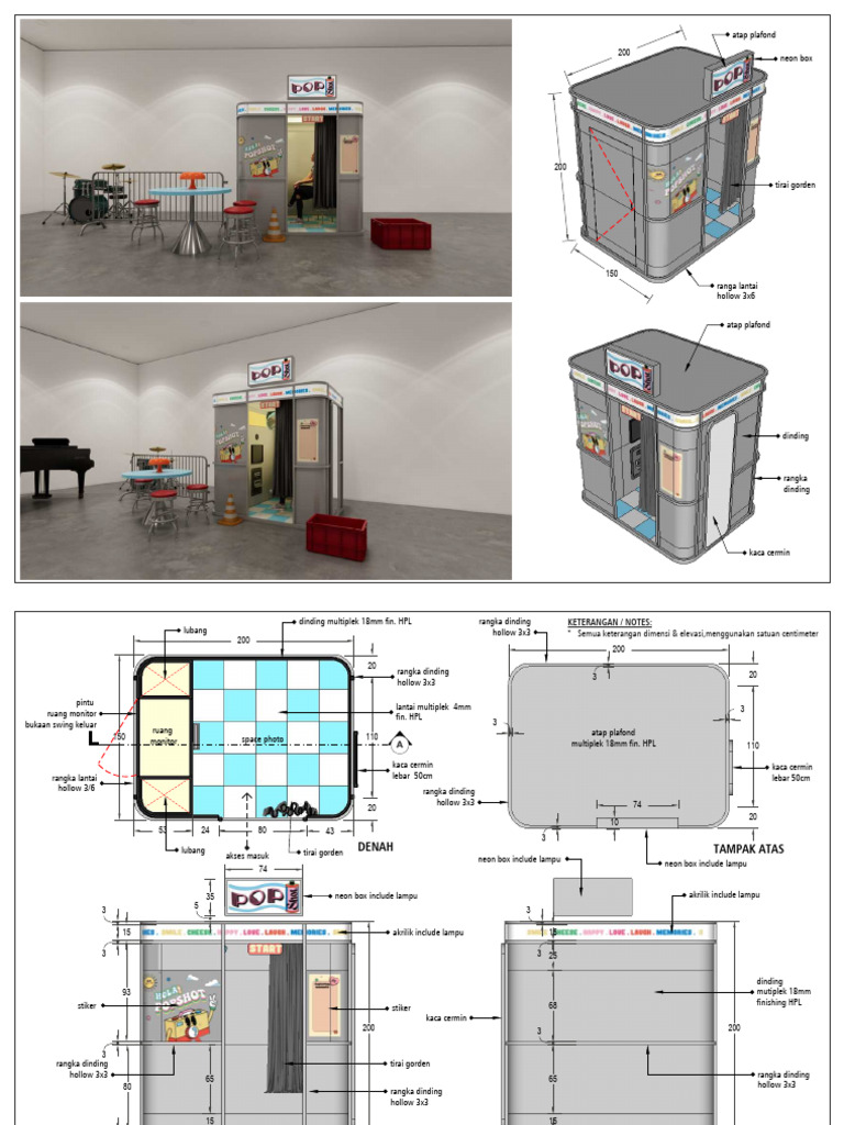Ukuran dan Desain Photo Booth | PDF