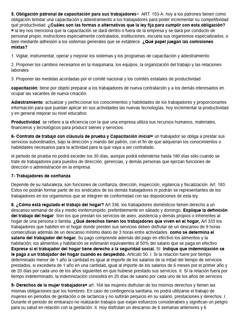 Guia Derecho Laboral Pdf Salario Derecho Laboral