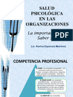 Salud Psicológica en Las Organizaciones