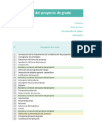 Cronograma Del Proyecto de Grado