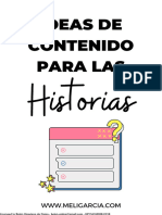 Ideas de Contenido para Las Historias