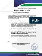 Comunicado No. 02-2024