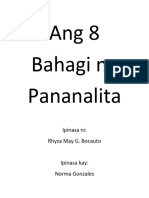 Ang 8 Bahagi NG Pananalita