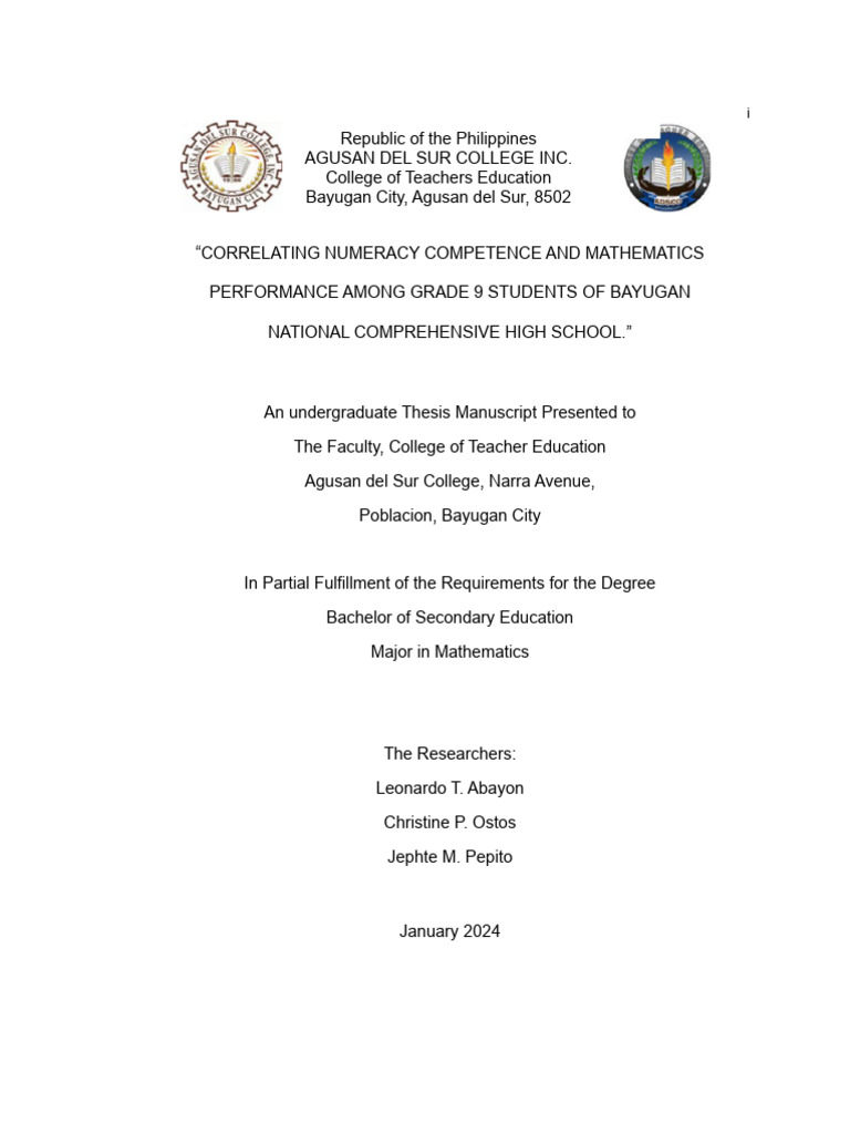 Pepitos Group Thesis Final Pdf Self Efficacy Statistics