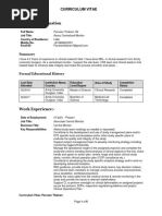 Parveen Thakran CV - Updated