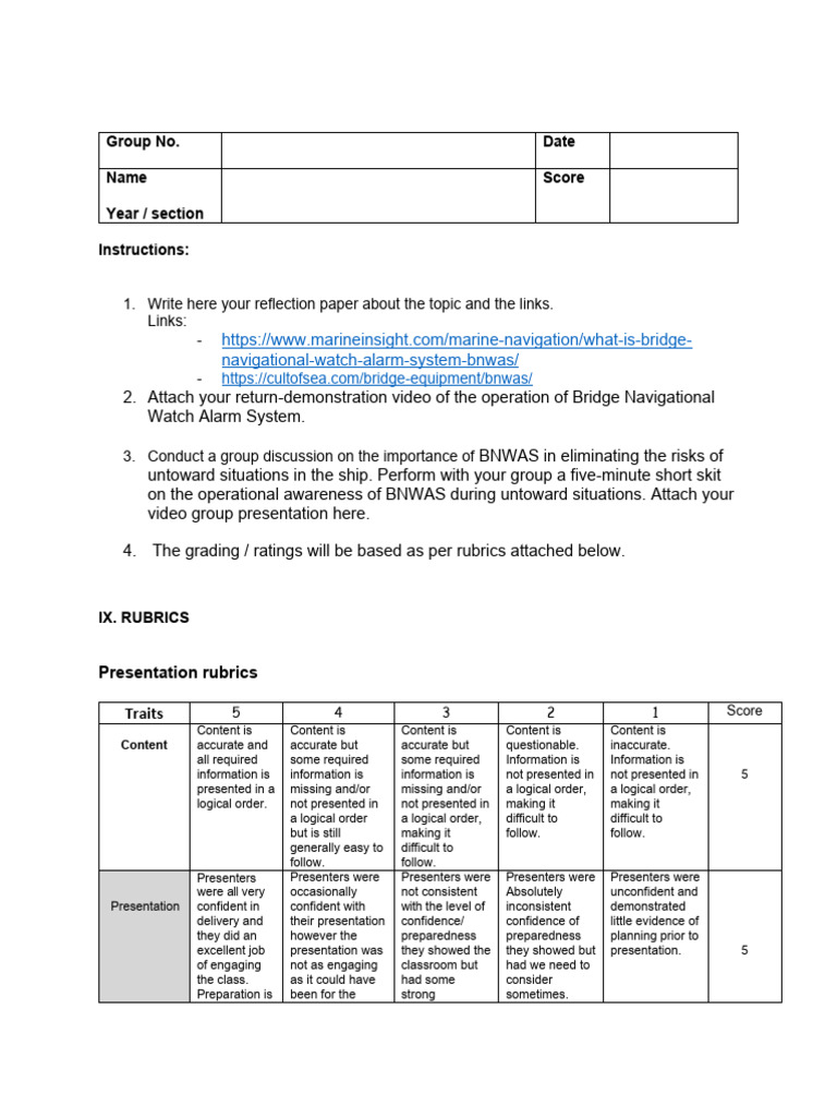 Learning Activity No. 6 BNWAS | PDF | Nonverbal Communication ...