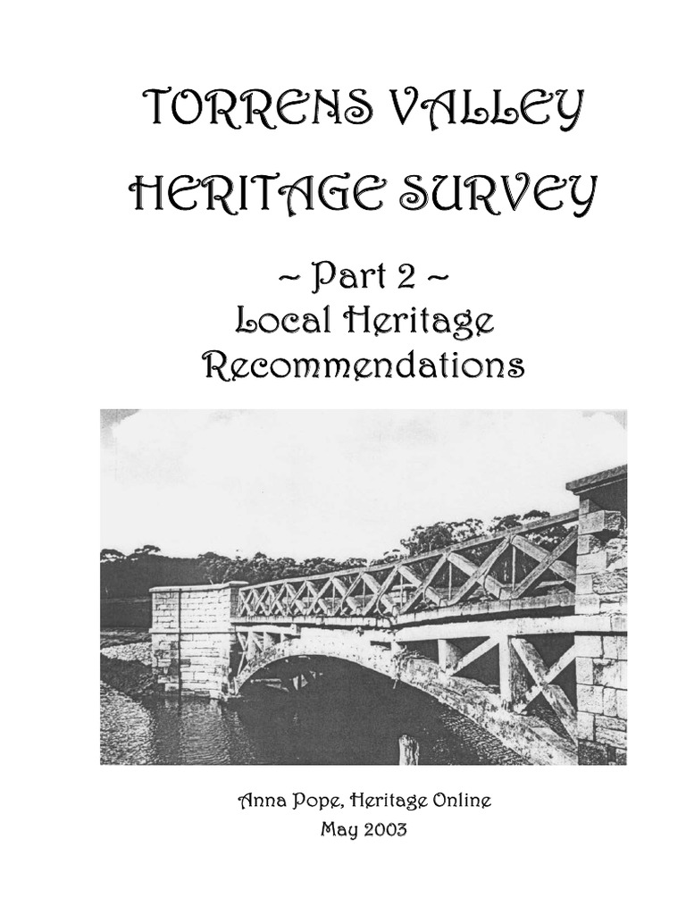 2 Torrens Valley Heritage Survey 2003 Part 2 PDF