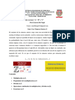 Guía 1 Los Numeros Enteros Z Tema 1 2do lapso 1er Año A-B-C